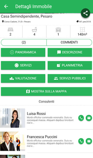 Screenshot Applicazione Liberdesign Immobiliare